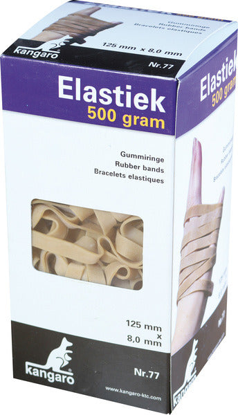 Kangaro K-5012-500 Elastiek Nr. 77 125X8,0Mm 500Gr Naturel