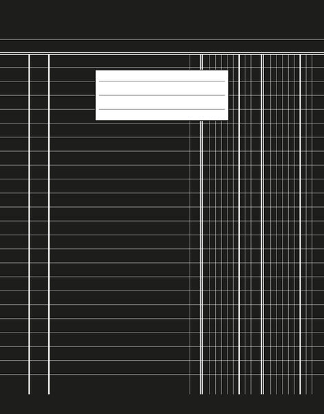 Kangaro K-5517 Boekhoudschrift 40 Bladzijden, 165X210Mm Zwart, 70Gr Chloorvrij Papier
