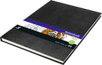 Kangaro K-5321 Schetsboek A4 Creme 120Gr Blanco Papier, 140 Blz Hard Cover Imprint Slang Zwart