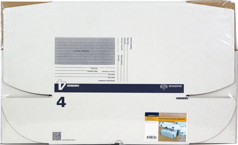 Raadhuis Rd-351121-5 Postpakketdoos 4 305X215X110Mm Bedrukt 5 Stuks