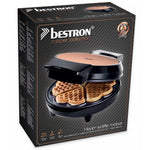 Bestron Awm700Co Wafelijzer Hartjes 700W Koper/Zwart