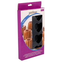 Patisse Mini Hartvormpjes 8 Vaks 29X17 Cm Zwart/Siliconen