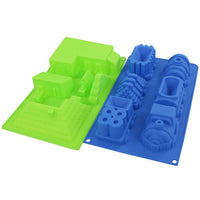 Basic Siliconen Bakvorm Trein/Huis 17X5X30 Cm