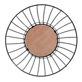 Overige Merken Metalen Fruitschaal 28 Cm Zwart/Hout