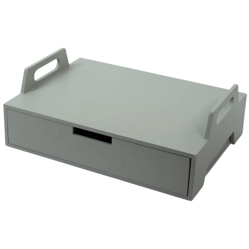 Gusta Houten Laptoptafel 41X30X14.5 Cm Groengrijs