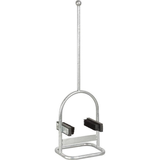 Esschert Design Schoenschraper Met Borstel 78.5 Cm Zilver