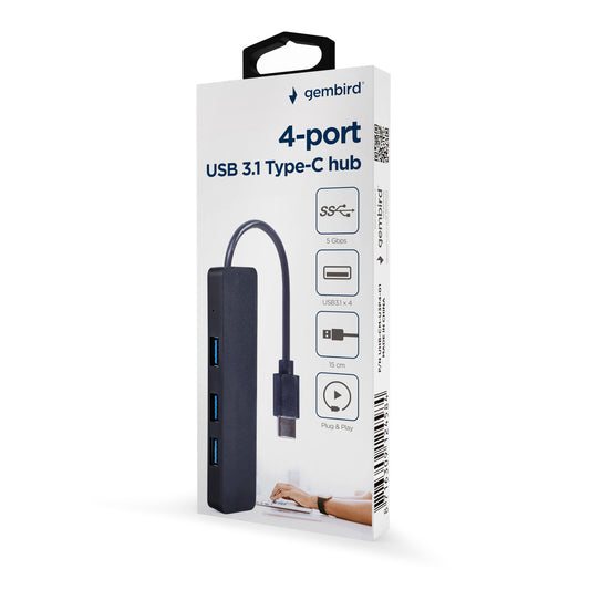 Gembird Gmb Hub Usb-C 4-Poorts U3P4-01