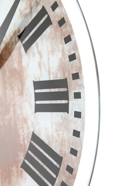 Nextime Ne-8162 Wandklok Dia. 43 X 4.2 Cm, Glas, Wit, 'Romana'