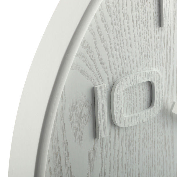 Nextime Ne-3095Wi Wandklok Dia. 53 X 3 Cm, Hout, Wit, 'Wood Wood Big'