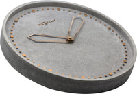 Nextime Ne-3197Gs Wandklok Dia. 35 Cm, Polyresin, Grijs