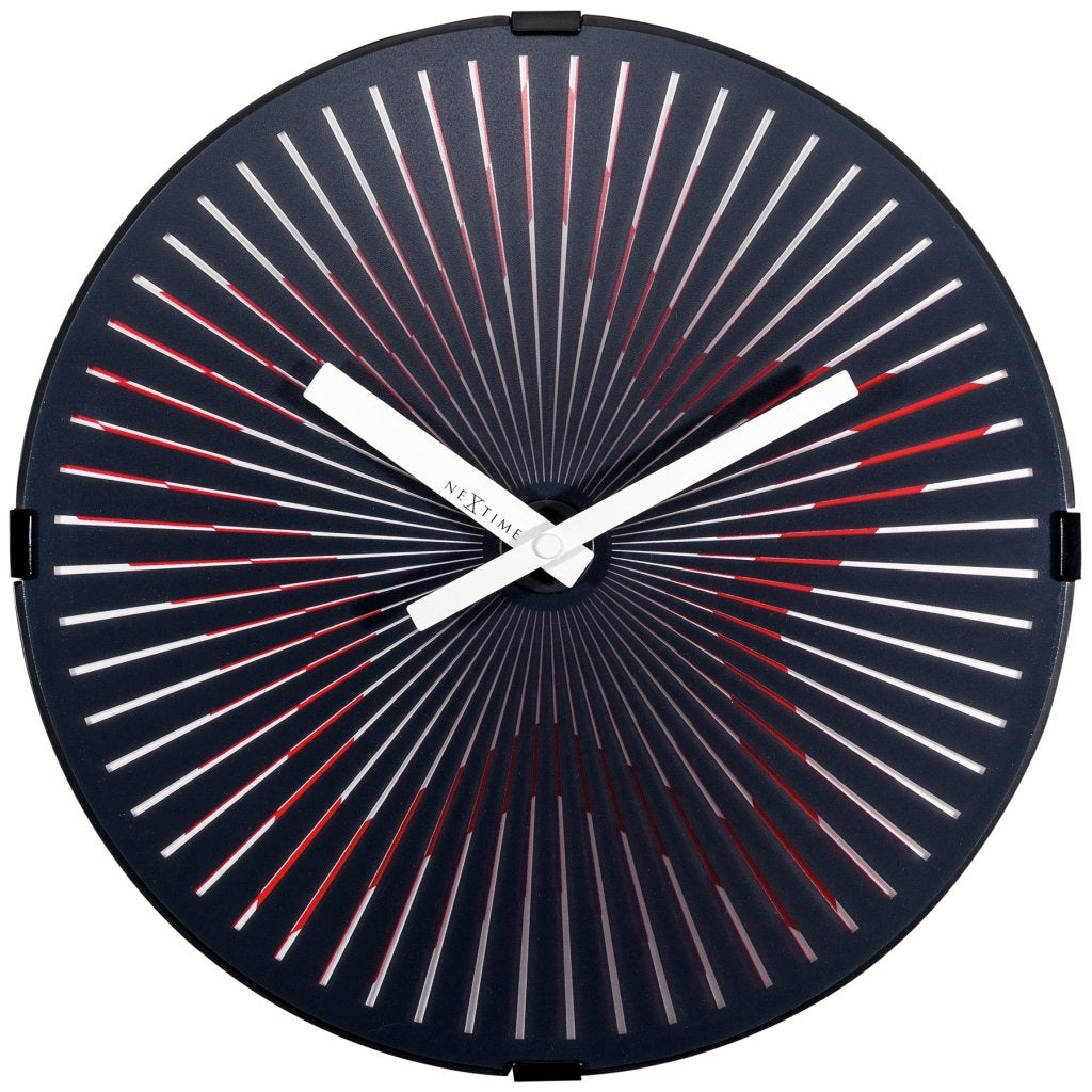 Nextime Ne-3223 Wandklok Dia. 30.5 M..star Plastic Rood Wijzerwit - Extra Krachtig