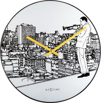 Nextime Ne-8191 Wandklok Trumpet City Ø 40 Cm