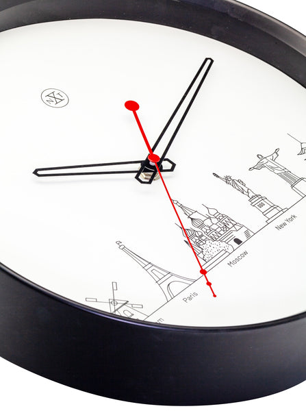 Nextime Nx-7350 Wandklok Nxt Worldtour Dia 30Cm Kunststof Zwart