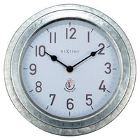 Nextime Ne-4301Ga Buitenwandklok Poppy 22 Cm Metaal/Gegalvaniseerd
