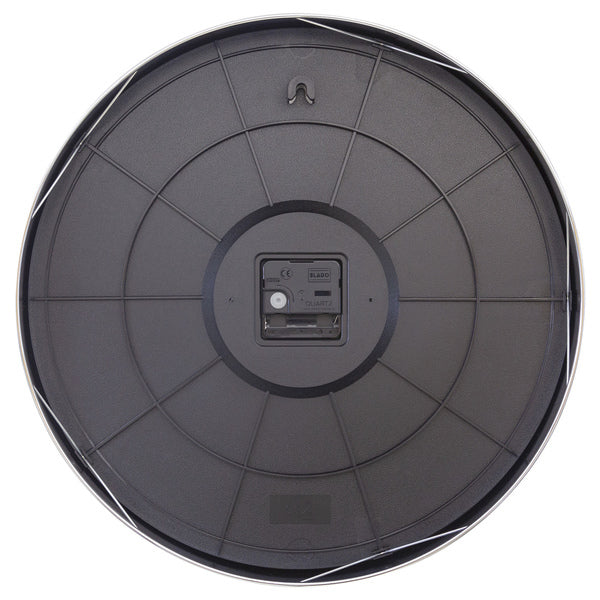 Nextime Ne-3287Zw Stille Wandklok - 40Cm- Zwart - Metaal - "Excentric"
