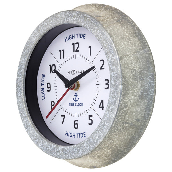 Nextime Ne-4321Wi Tide Getijdenklok 22 Cm Wit/Metaal