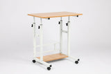 Ceruzo Laptoptafel - Verrijdbare Bedtafel - Verstelbaar In Hoogte 85Cm - Tafelblad 80X40Cm