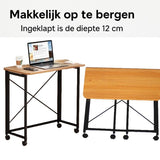 Ceruzo Wandtafel -  80X40X75 Cm - Inklapbaar Tafelblad - Zwart