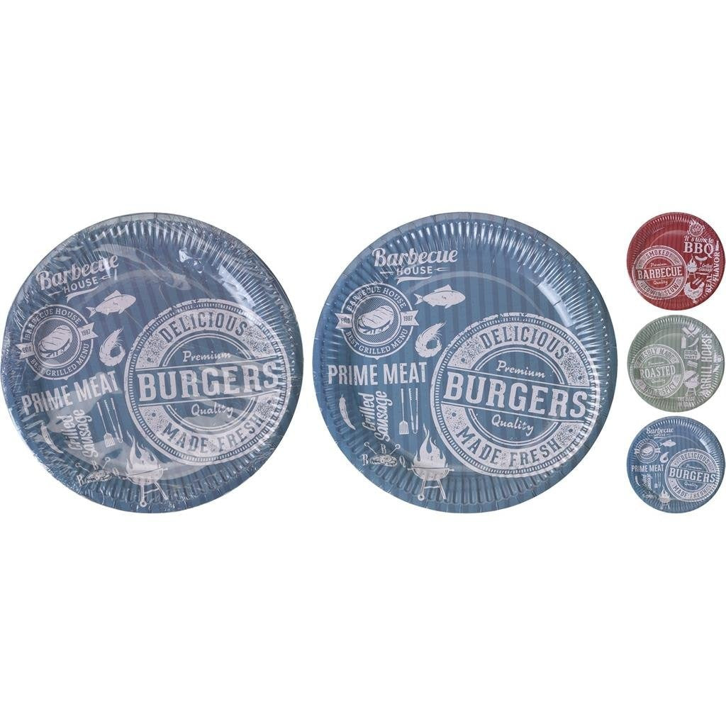 Basic Kartonnen Wegwerpbordjes 23 Cm 10 Stuks Assorti