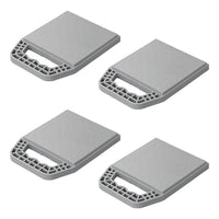 Proplus Onderlegplaten Stapelbaar Met Handvat 4 Stuks Grijs