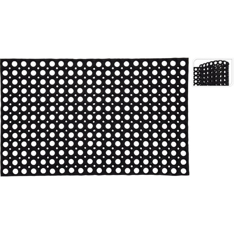 Basic Rubberen Deurmat Met Gaten 50X80 Cm Zwart