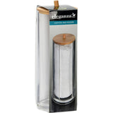 Eleganza Wattenschijfjes Container 7X19 Cm Bamboe/Transparant