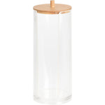 Eleganza Wattenschijfjes Container 7X19 Cm Bamboe/Transparant
