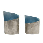 Overige Merken Theelichthouders 2 Stuks Savy Blue/Metaal