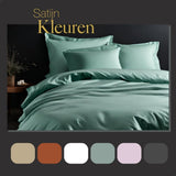Ten Cate Katoen Satijnen Eenpersoons Dekbedovertrek 140X200/220 Cm Mint