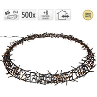 S.i.a. Decoratie Led Ring 58 Cm 500 Led'S Warm Wit Zwart