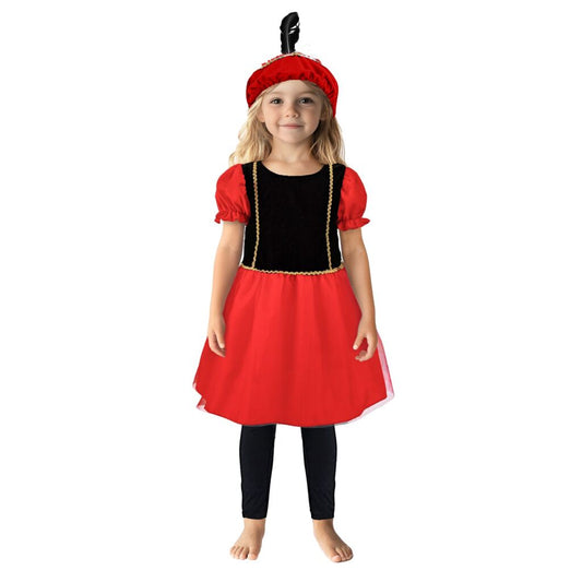 Overige Merken Pietenjurk 98-104 Zwart/Rood