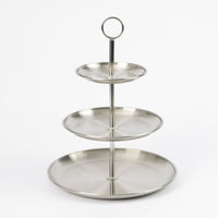 Ceruzo Etagere - 3 Laags - Rvs - D26 X H34 Cm
