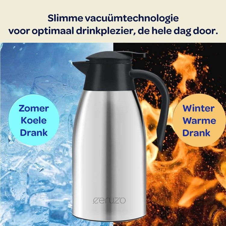 Ceruzo Thermoskan - 1.8 Liter - Rvs