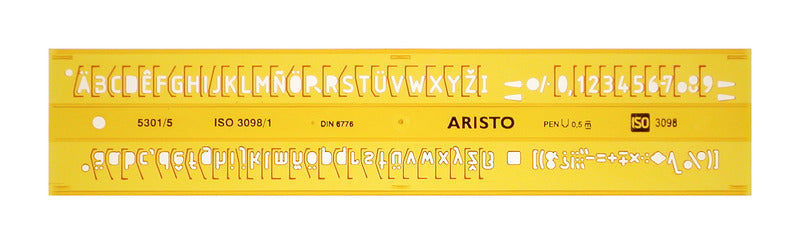 Aristo Ar-5301/5 Lettersjabloon 5Mm H-Profiel Schriftvorm B Recht