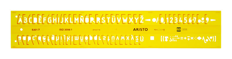 Aristo Ar-5301/7 Lettersjabloon 7Mm H-Profiel Schriftvorm B Recht