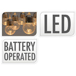 Feestverlichting - 30 Led Bolletjes - 4.50 Meter - Warm Wit - Op Batterijen