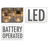 Feestverlichting - 30 Led Bolletjes - 4.50 Meter - Warm Wit - Op Batterijen