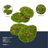 Moss Plate - Green Moss  – Set Of 4 - Artificial Moss