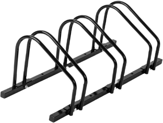 Ceruzo Fietsenrek Voor 3 Fietsen - 100 Cm - Vloermontage - Zwart