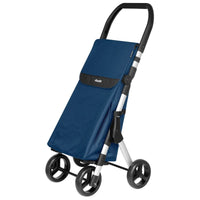 Duett Muuvi Up Boodschappentrolley - Tasinhoud 46L - 4 Wielen - Opvouwbaar - Blauw