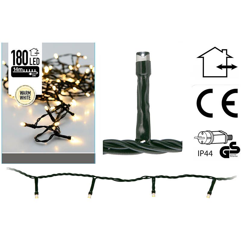 Led-Verlichting - 180 Led's - 13.5 Meter - Warm Wit