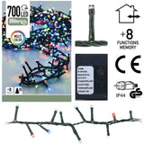 Micro Cluster - 700 Led - 14 Meter - Multicolor -  8 Functies