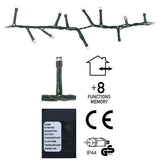 Micro Cluster 800 Led's  - 16 Meter - Wit - 8 Functies + Geheugen