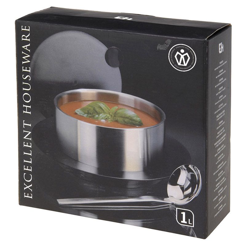 Excellent Houseware Roestvrijstalen Serveerset (1 Liter)