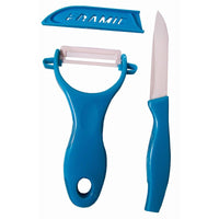 Excellent Houseware Keramische Schilmessen (Blauw)