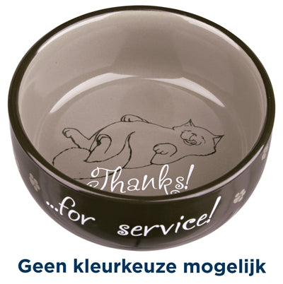 Trixie Bol à Nourriture Merci Pour Service Assorti 15 CM 0,3 LTR