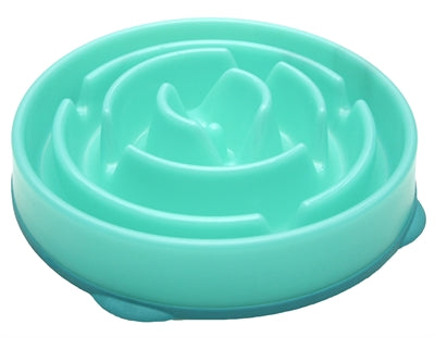 Unbranded Food Bowl Slo-Bowl Feeder Drop Teal Light Blue 29X29X7 CM