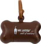 Mr.POOP SCOTTIE Holder brown+2 Rolls-Brown motif