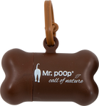 Mr.POOP SCOTTIE Support marron + 2 Rouleaux - Motif marron