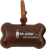 Mr.POOP SCOTTIE Holder brown+2 Rolls-Brown motif